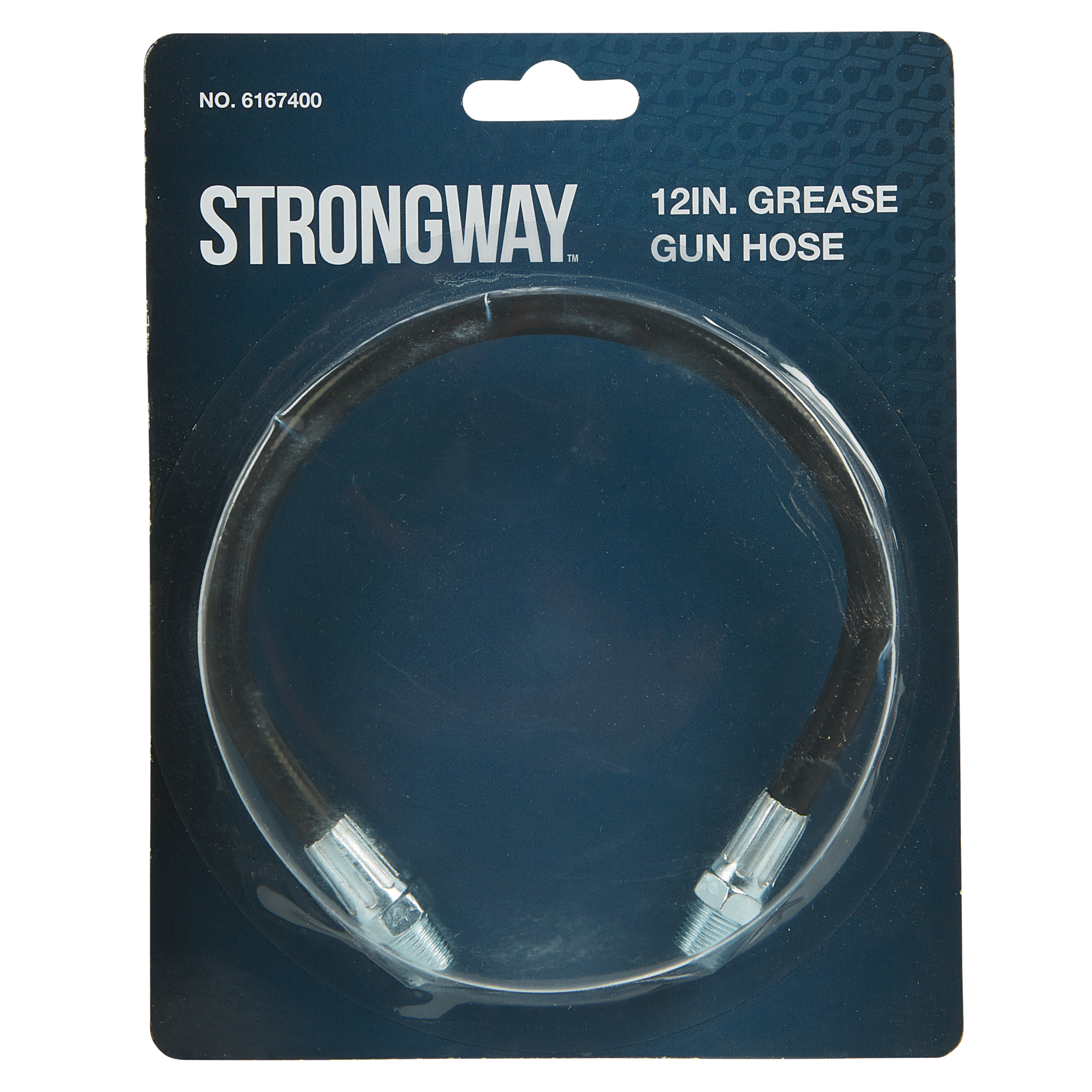 Strongway 12in. Grease Gun Hose, 4500 PSI Max., 1/8in. Fittings